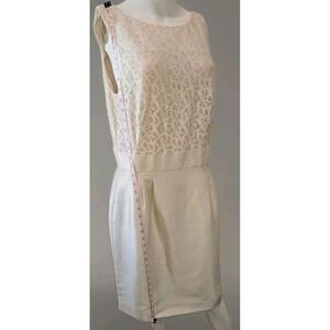 NWT Tahari Champagne Gold Formal Midi Dress –Size 12  Jacquard Metallic Textured